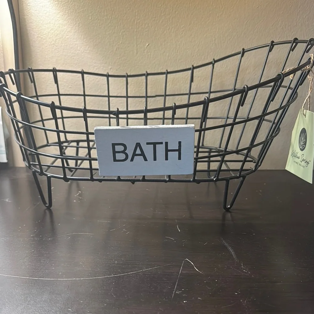 Elegant Black Bath Storage Basket